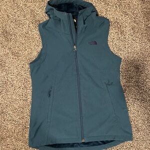 The North Face Teal Hooded Vest